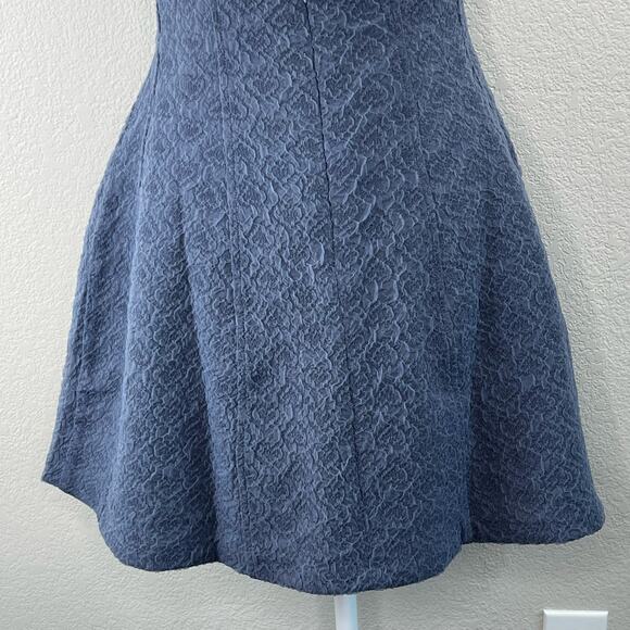 Revolve WeWoreWhat Grey Textured Knit Plunge V-Neck Sleeveless Mini Dress 6 NWT - Picture 10 of 15